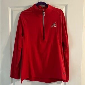 Atlanta Braves Red Quarter-Zip Pullover